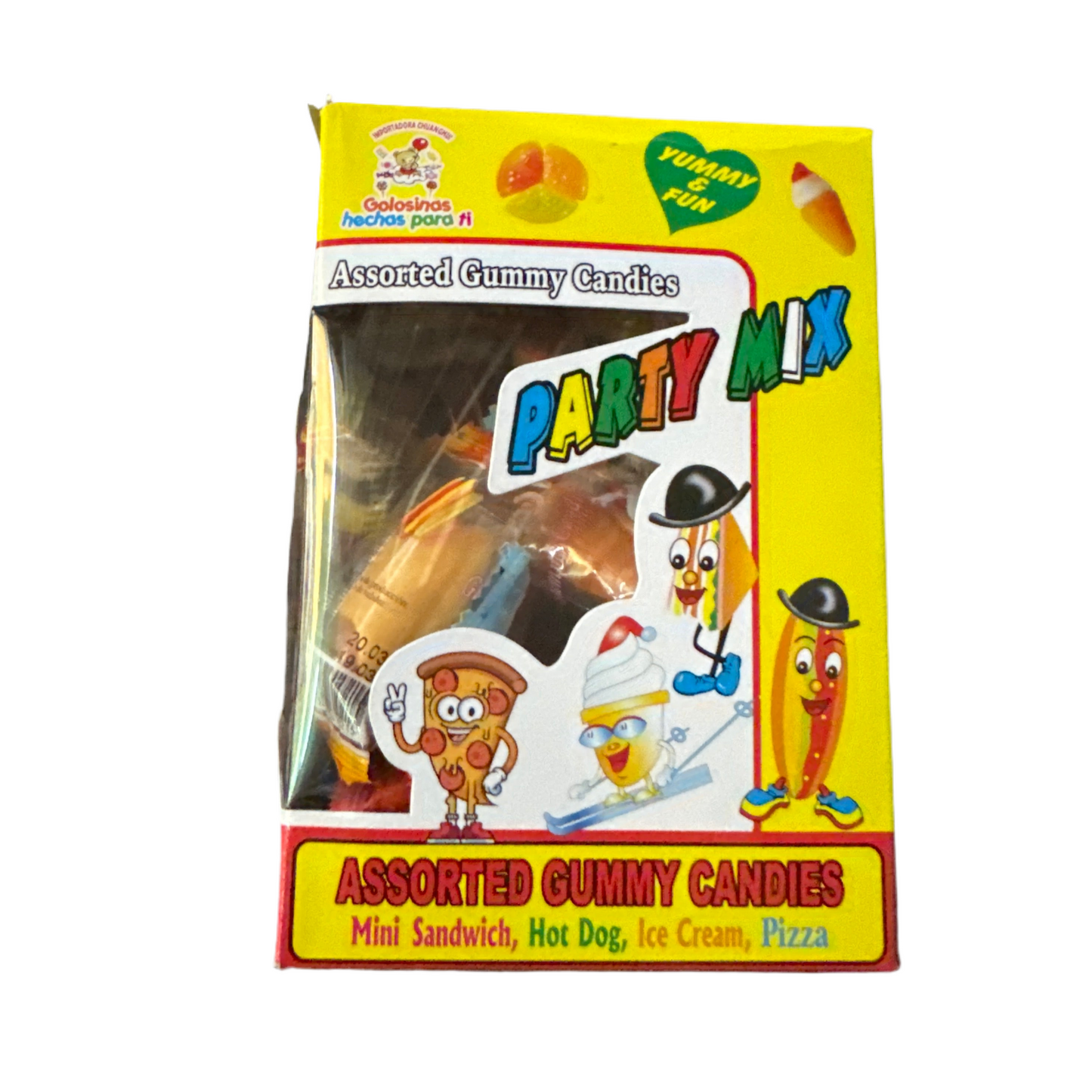 Gomitas mix Sandwich, hotdogs, pizza, sorbete (30 unidades)