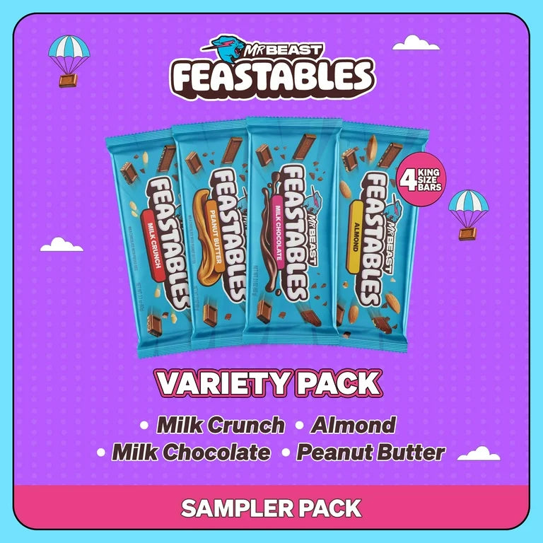 Chocolate en Barra mister Beast feastables set de 60 gr